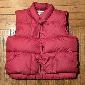 VTG L.L. Bean Red Puffer Vest L